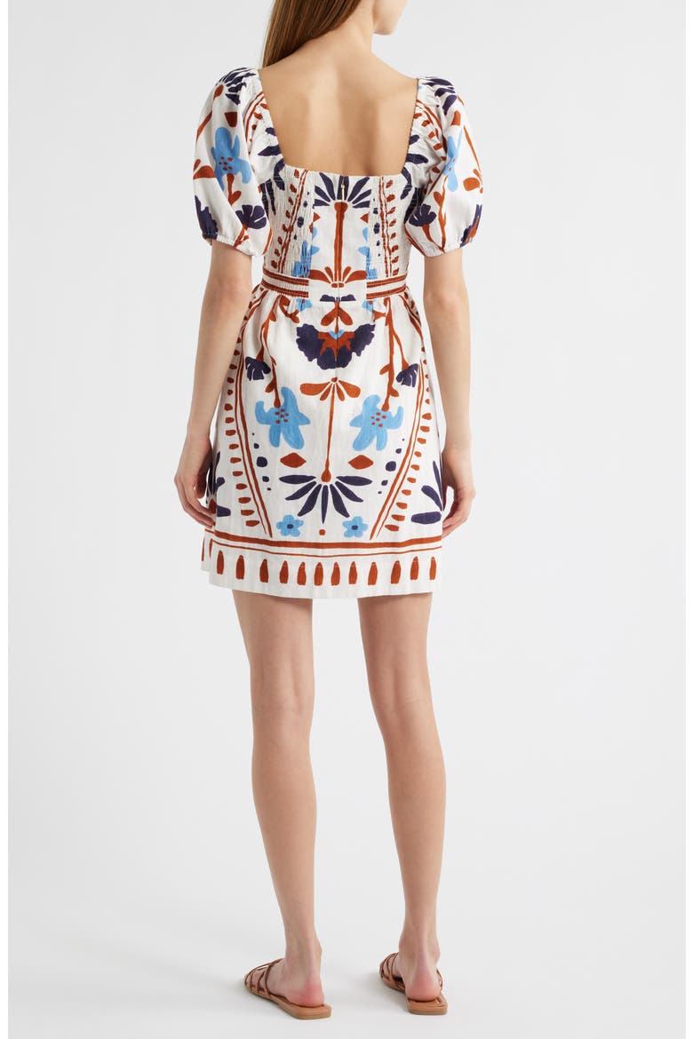 Mariana Mixed Print Cotton & Linen Minidress, Alternate, color, LILIANA PRINT
