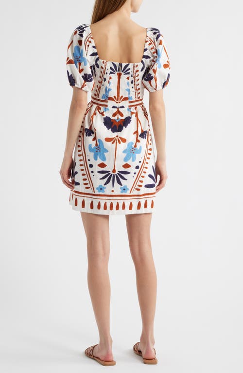 Cleobella Mariana Mixed Print Cotton & Linen Minidress