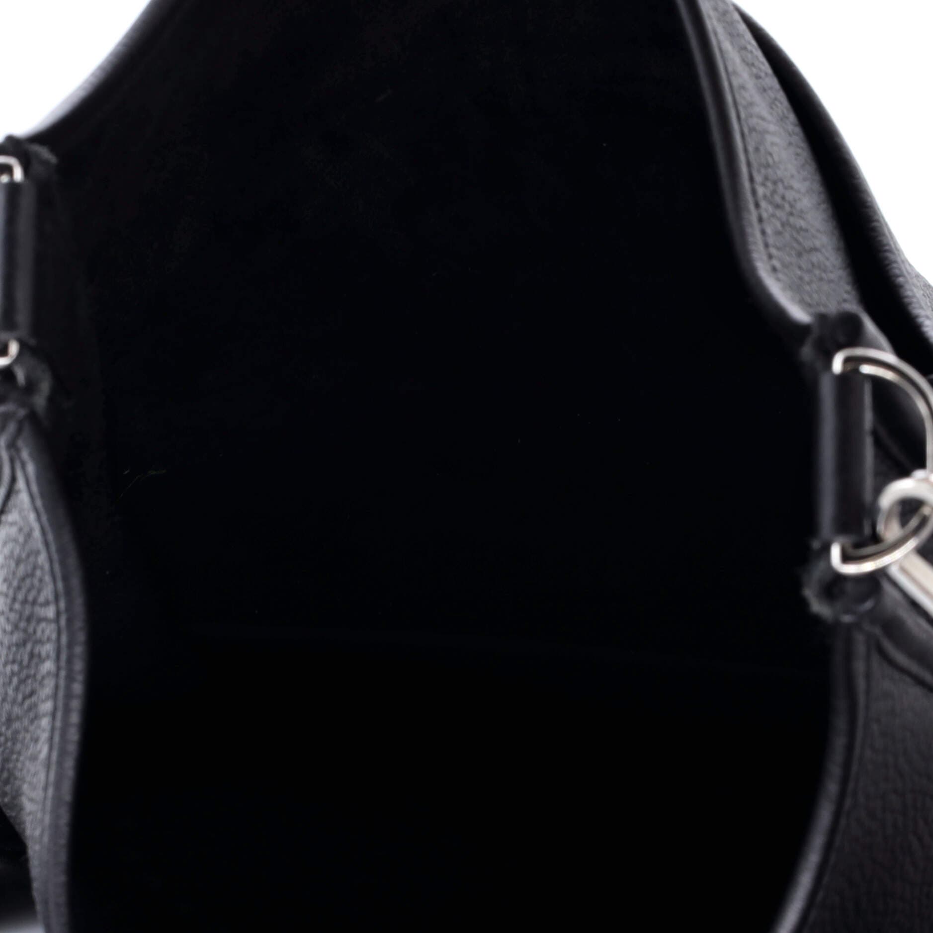 Pre-Owned Hermes Evelyne Bag Gen III Clemence PM, Alternate, color, Noir