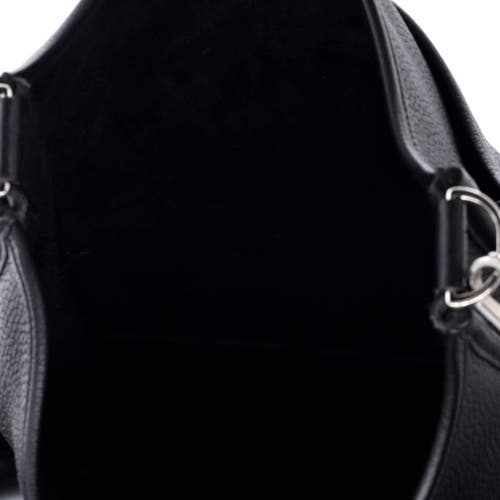 Pre-owned Hermes Hermes Evelyne Bag Gen Iii Clemence Pm In Black