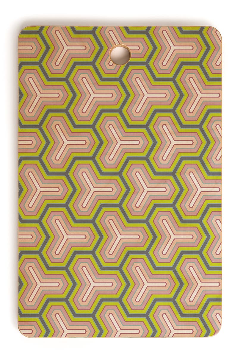 Deny Designs Caroline Okun Spring Pop Petals Rectangle Cutting Board, Main, color,