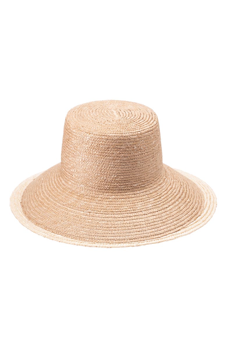Eugenia Kim Annabelle UPF 50+ Wide Brim Straw Sun Hat, Main, color, Camel