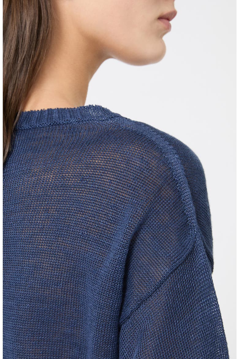 Cannone Linen Sweater, Alternate, color, NAVY
