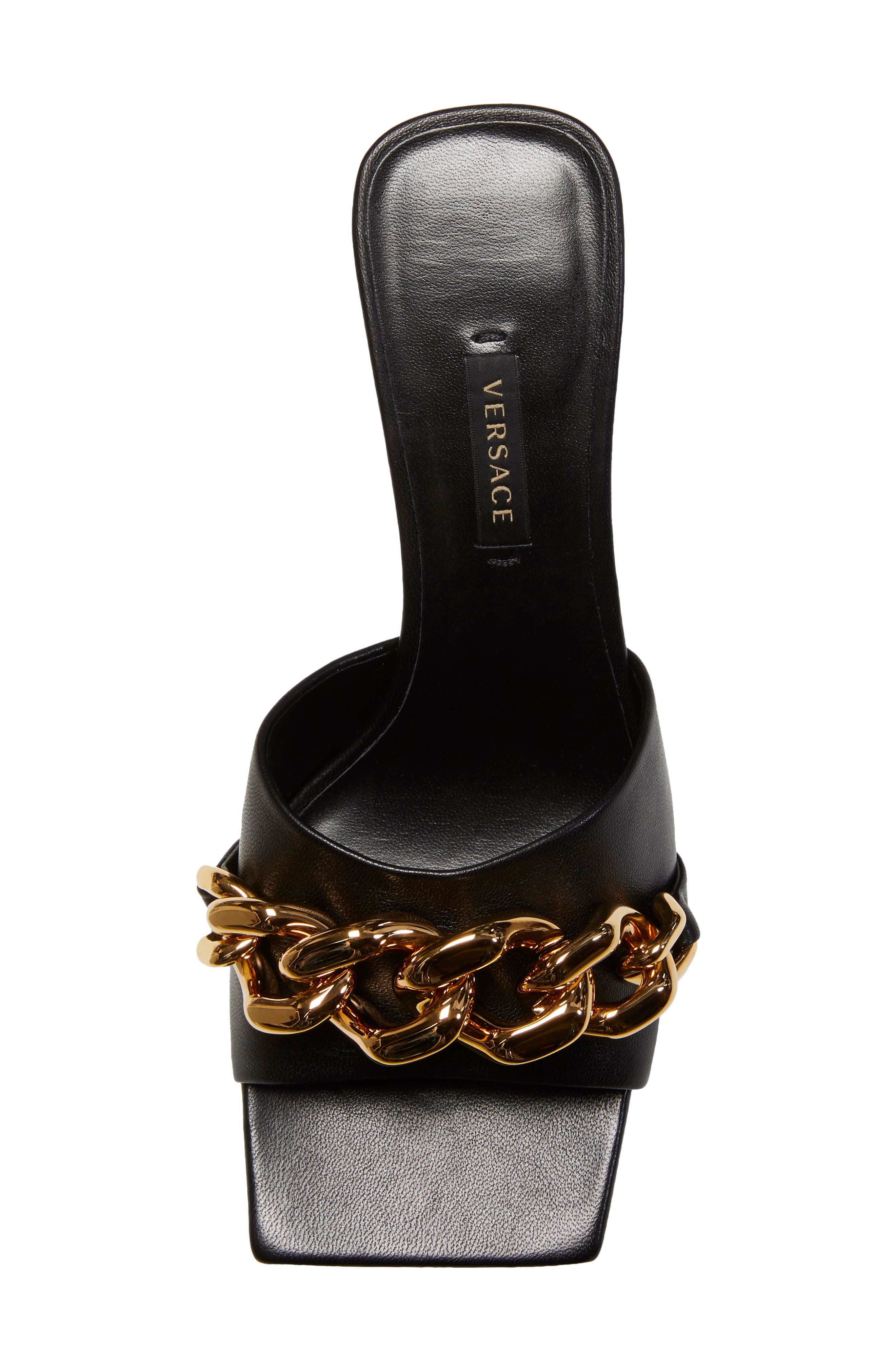 Versace Medusa Chain Slide Sandal, Alternate, color, 