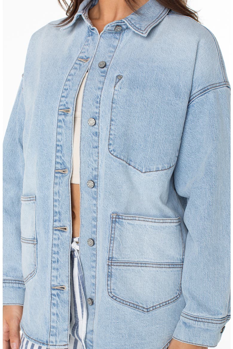 Surf Society Denim Button-Up Shirt, Alternate, color, VITAMIN
