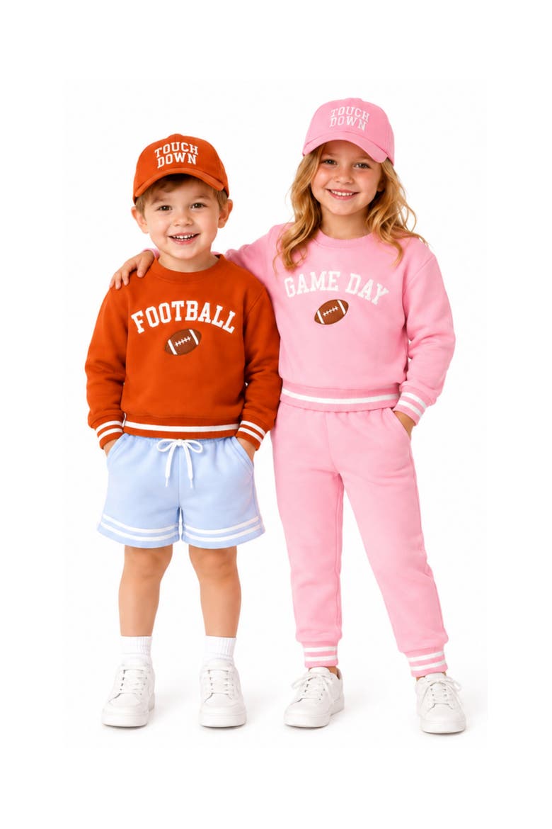 Touch Down Bow Baseball Hat, Alternate, color, Pink