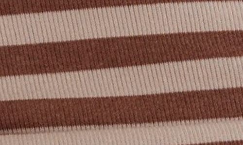 Free People Good Good Stripe Turtleneck Top In Brown