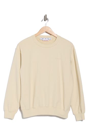 Off-white Diagonal Crewneck Sweatshirt In Nude