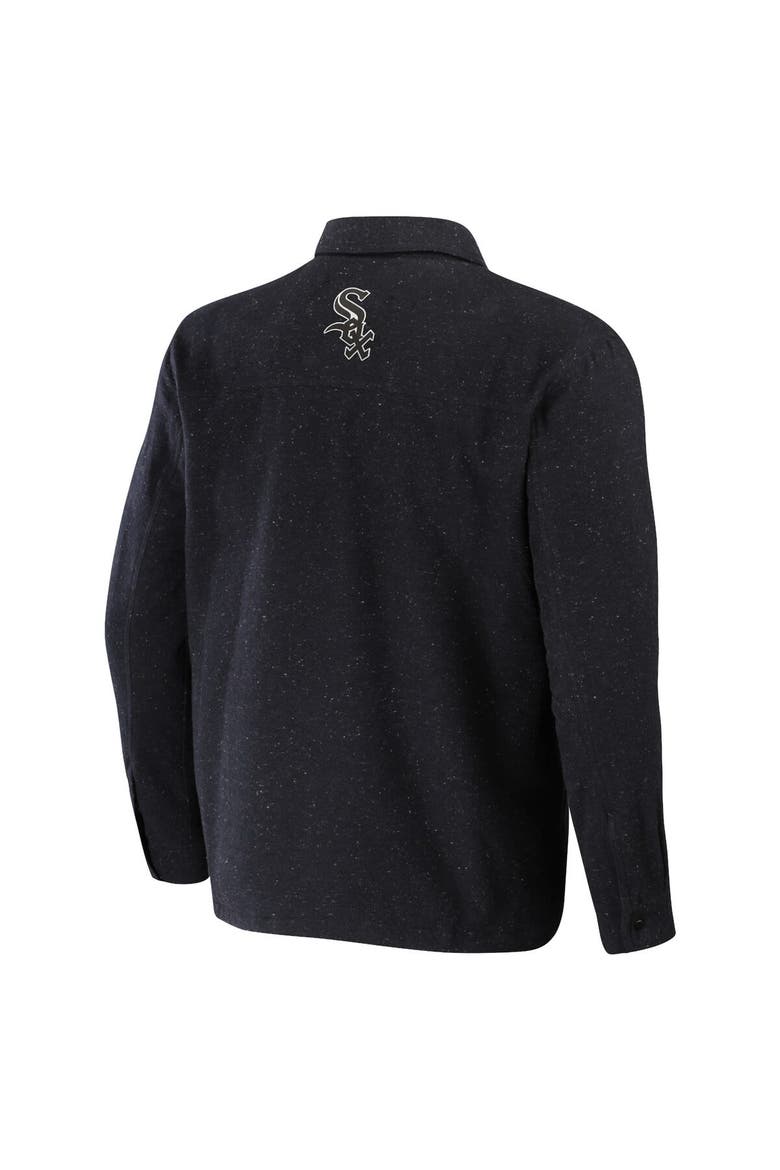 Men's Darius Rucker Collection by Fanatics Black Chicago White Sox Ringstop Full-Snap Shacket, Alternate, color, Black