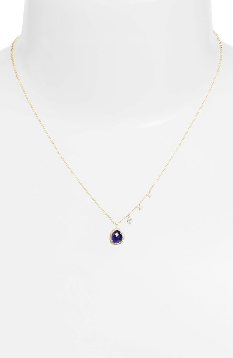 Meira T Mini Stone Diamond Pendant Necklace, Alternate, color, 