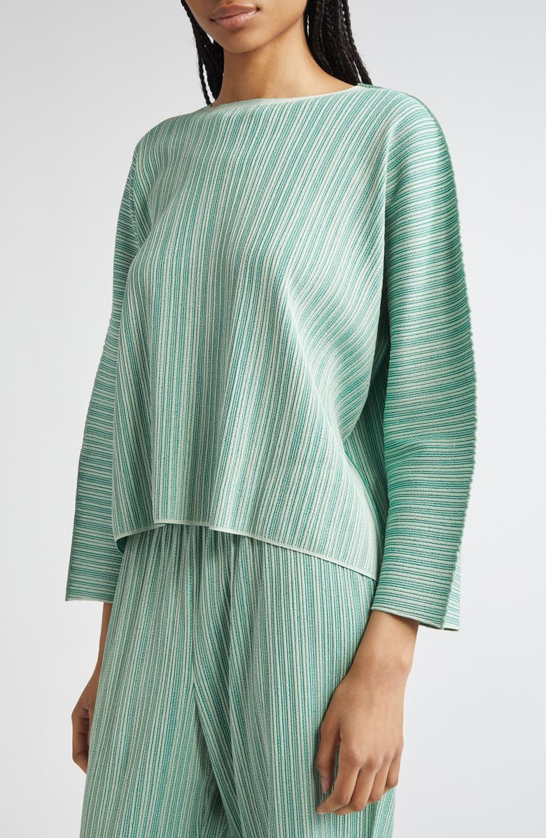 Pleats Please Issey Miyake A-POC Pleated Top, Alternate, color, Apple Green