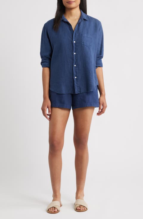 Getaway Linen Button-Up Shirt & Shorts Set