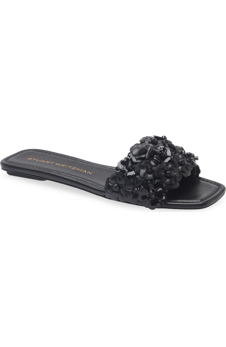 Stuart Weitzman Meadow Slide Sandal, Main, color, Black