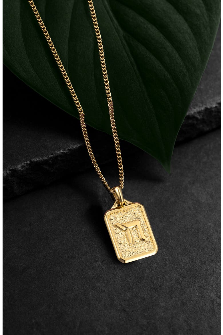 Men's Chai Pendant Necklace, Alternate, color, GOLD