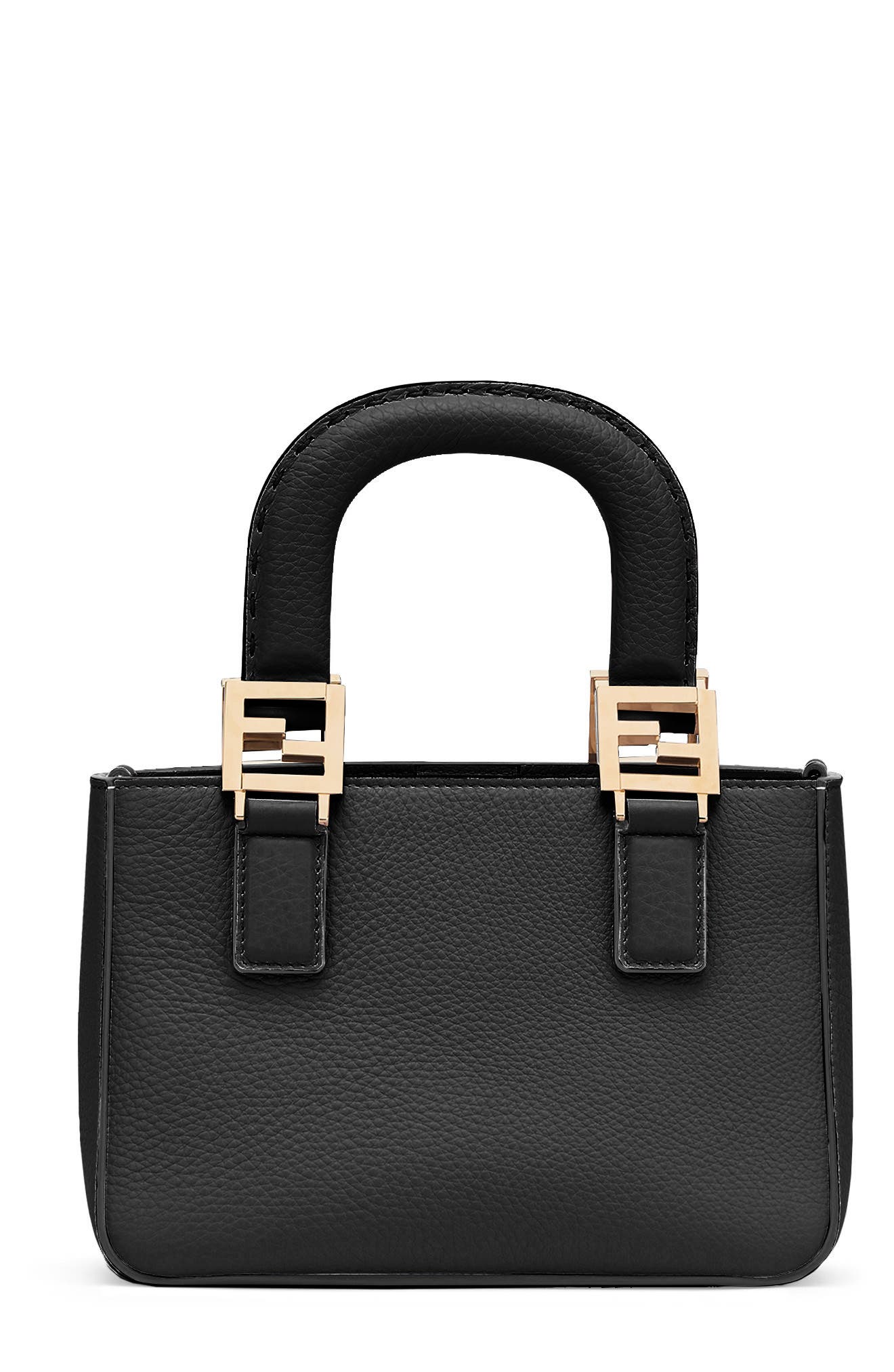 Fendi Micro Leather Top Handle Bag, Main, color, 
