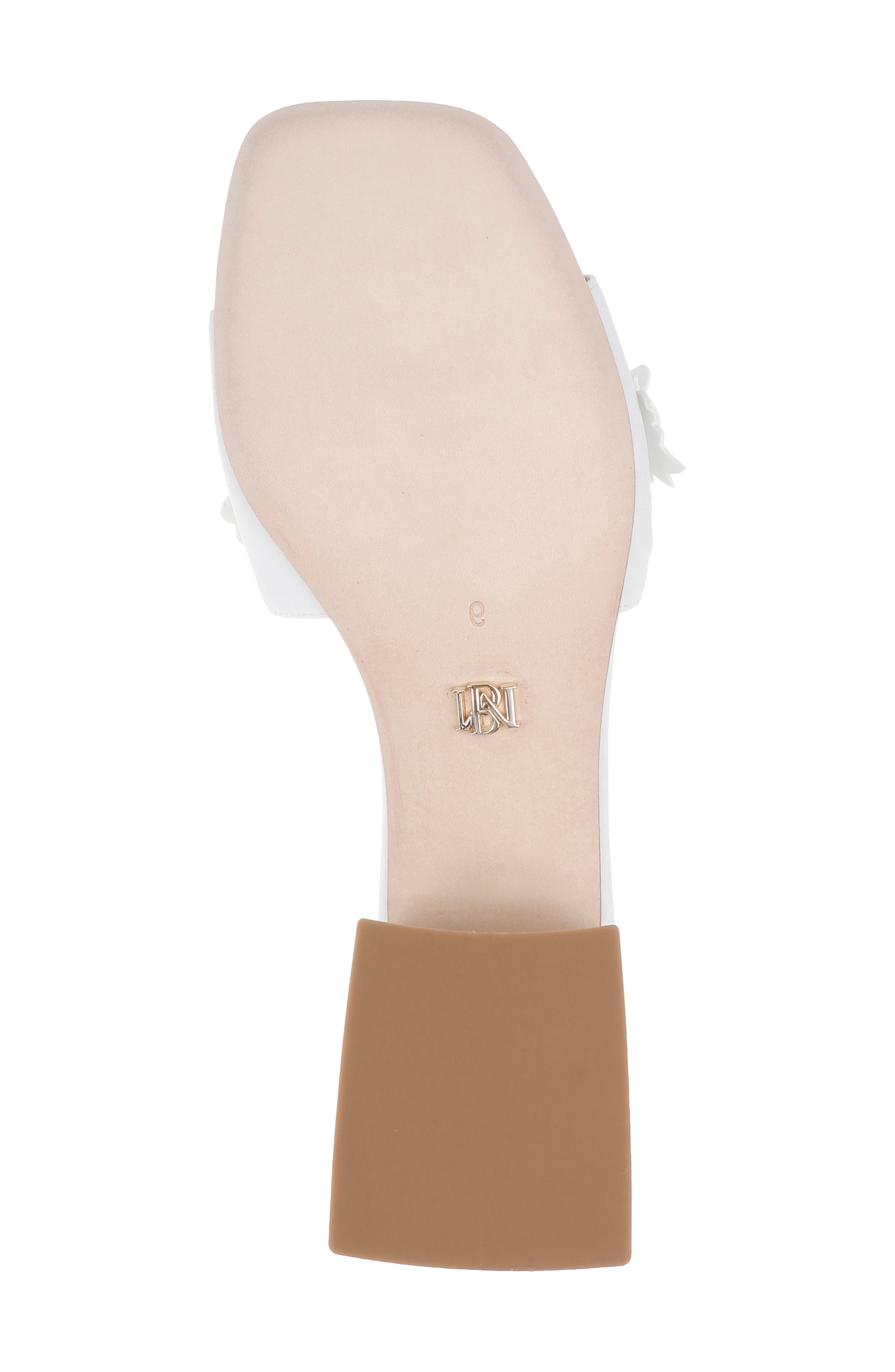 BADGLEY MISCHKA Oralia Beaded Floral Slide Sandal, Alternate, color, White