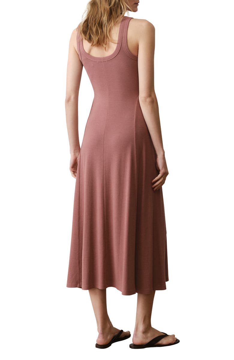 Marine Layer Lexi Rib Sleeveless Fit & Flare Mini Dress, Alternate, color, Clay