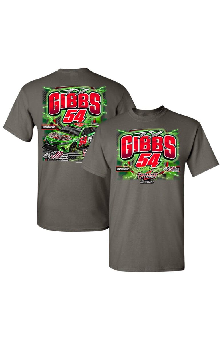 JOE GIBBS RACING TEAM COLLECTION Men's Joe Gibbs Racing Team Collection Charcoal Ty Gibbs Interstate Batteries Car T-Shirt, Main, color, Charcoal