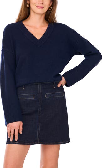 High-Low V-Neck Sweater