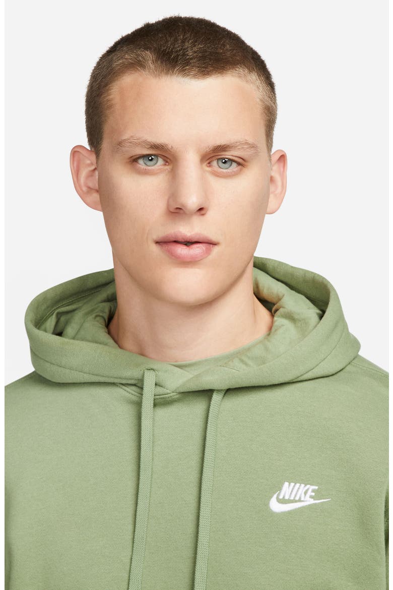 Sportswear Club Hoodie, Alternate, color, 386 OILGRN/WHITE