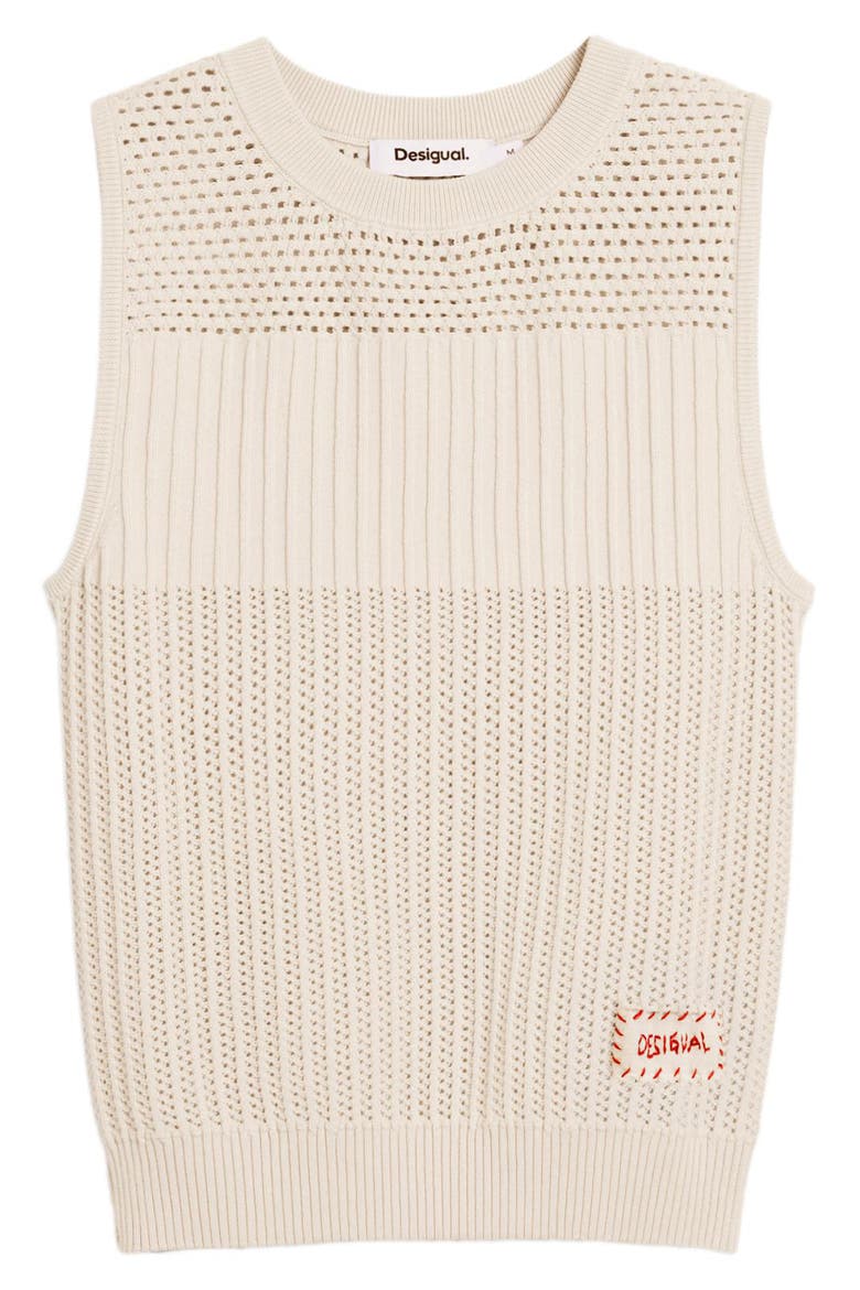 Sleeveless Sweater, Alternate, color, OFF WHITE