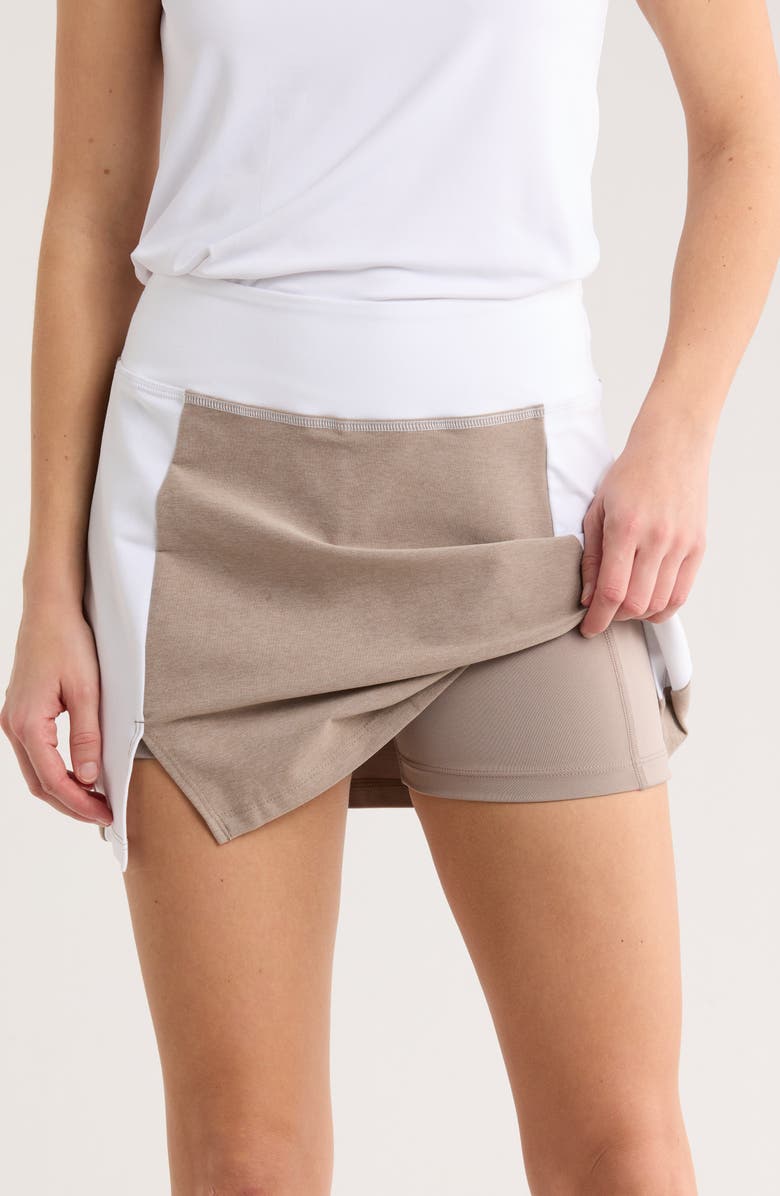 Beyond Yoga Spacedye Outlines Skirt, Alternate, color, Birch/Cloud White