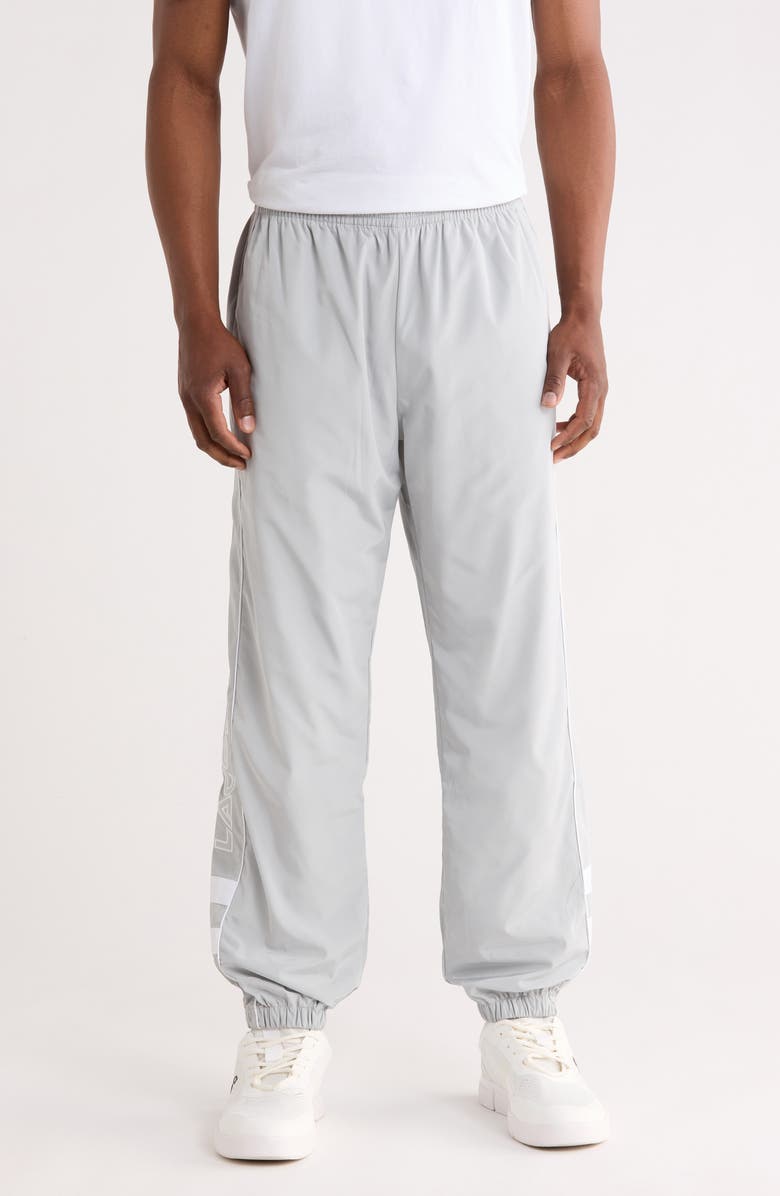 Lacoste Water Resistant Athletic Pants, Main, color, Nimbus/White