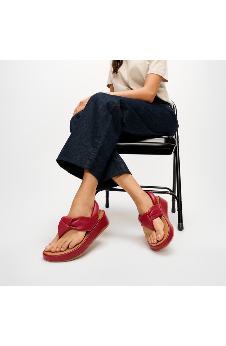 FitFlop F Mode Knot Sandals, Alternate, color, Burnt Berry