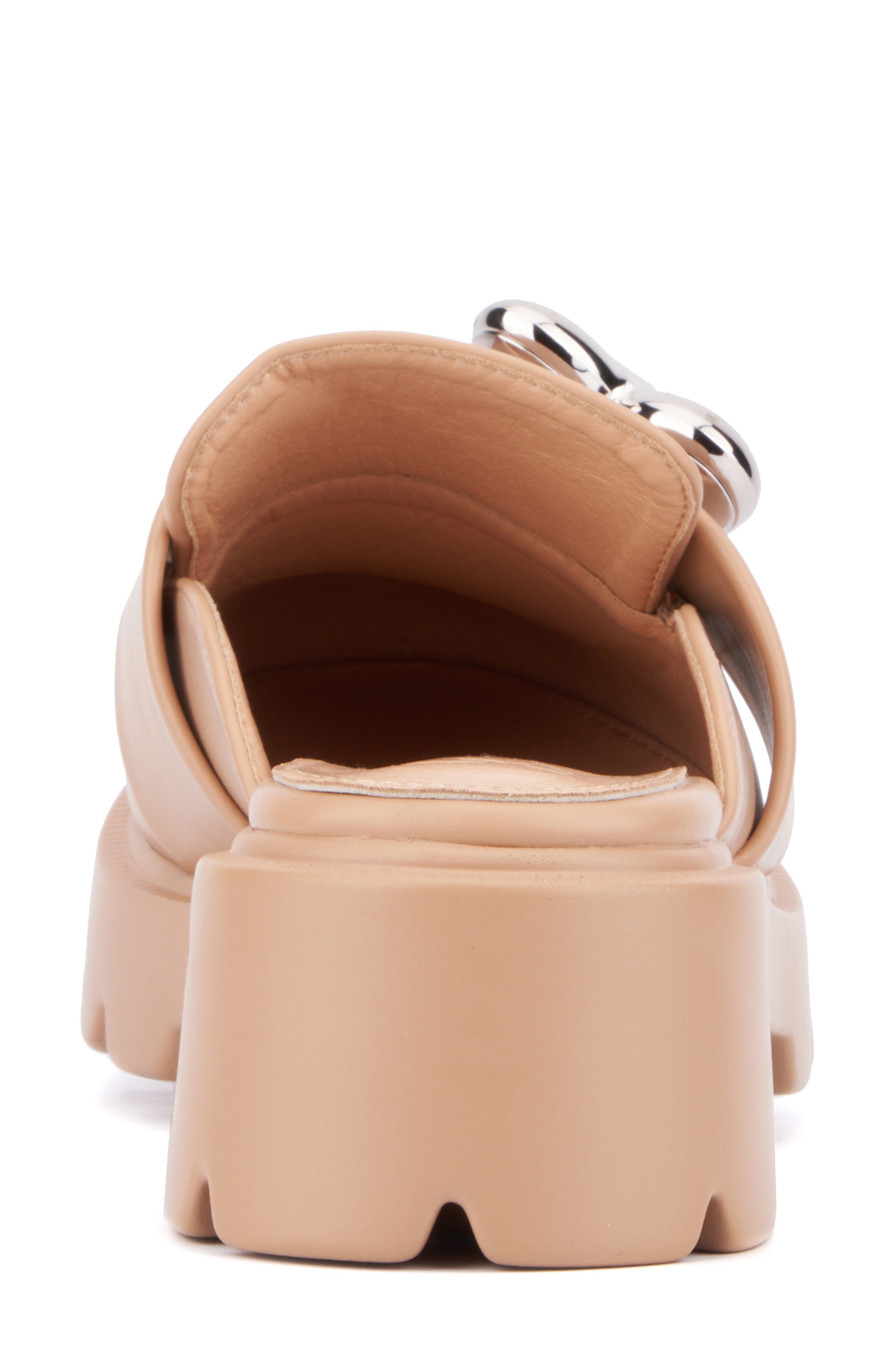Heartless Lugged Platform Mule, Alternate, color, NUDE
