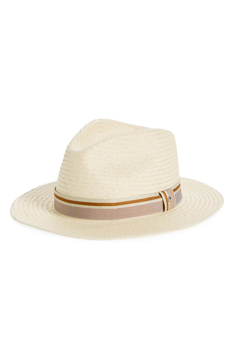 rag & bone Packable Straw Fedora, Main, color, Natural