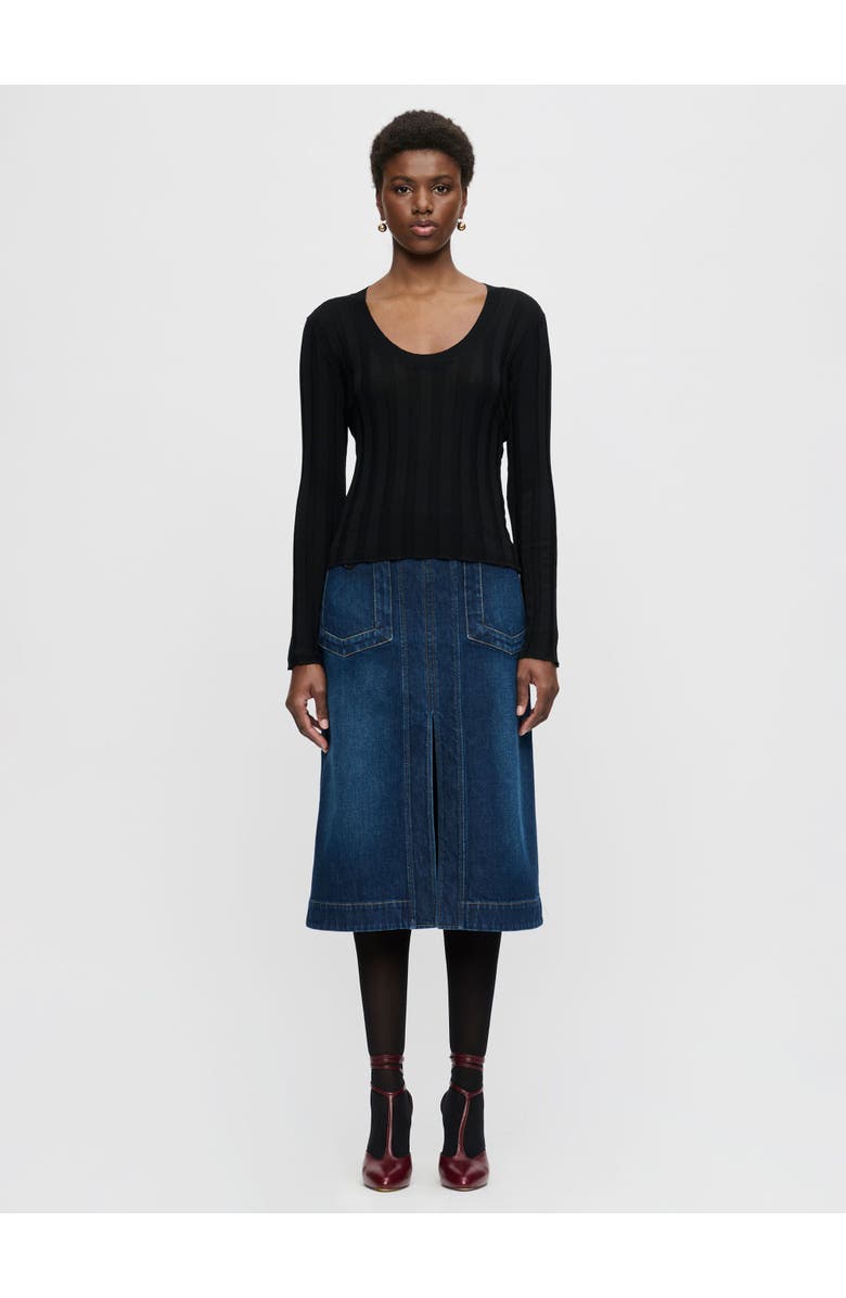 Callas Milano Margot Scoop neck sweater, Alternate, color, Black