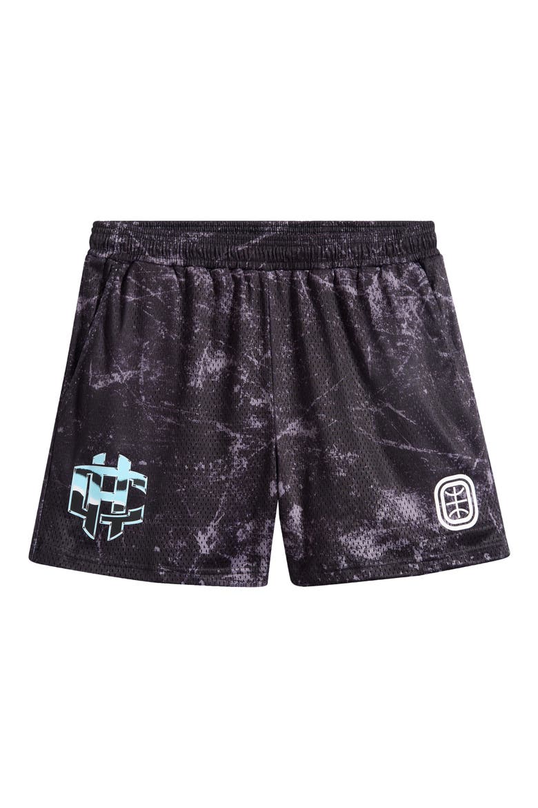 Cold Hearts Iced Mesh Shorts, Alternate, color, BLACK