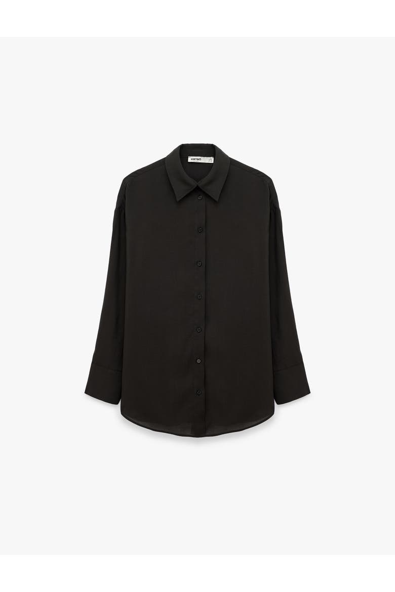 Long Sleeve Pointed Collar Shirt, Alternate, color, ANTHRACITE