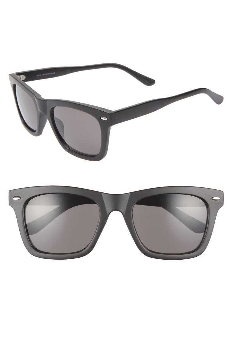 Julian 55mm Square Sunglasses, Main, color, BLACK/ GREY