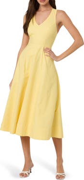 ASTR the Label Cross Back Sleeveless Midi Dress