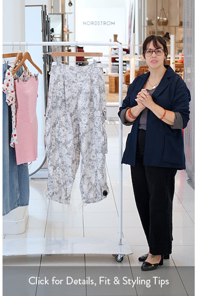 Charmer Floral Cotton Blend Utility Pants video