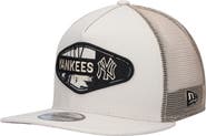 New Era Men's New Era Natural New York Yankees Retro Beachin' Patch A-Frame Trucker 9FIFTY Snapback Hat