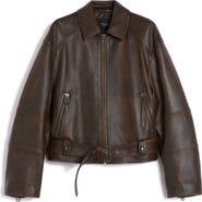 Weekend Max Mara Egizio Leather Moto Jacket