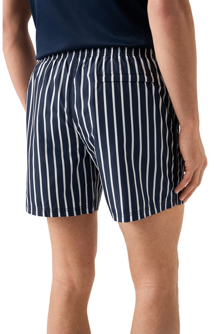 Striped Swim Trunks, Alternate, color, DARK BLUE