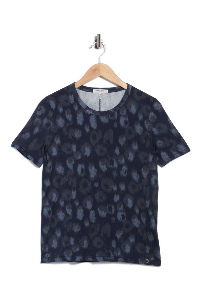 Leopard Print Jersey T-Shirt, Alternate, color, SALMT