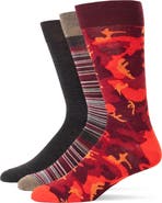 Lorenzo Uomo Assorted 3-Pack Italian Merino Wool Blend Dress Socks