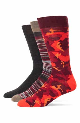 Lorenzo Uomo Assorted 3-Pack Italian Merino Wool Blend Dress Socks