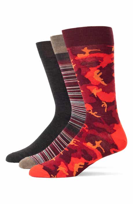 Lorenzo Uomo Assorted 3-Pack Italian Merino Wool Blend Dress Socks