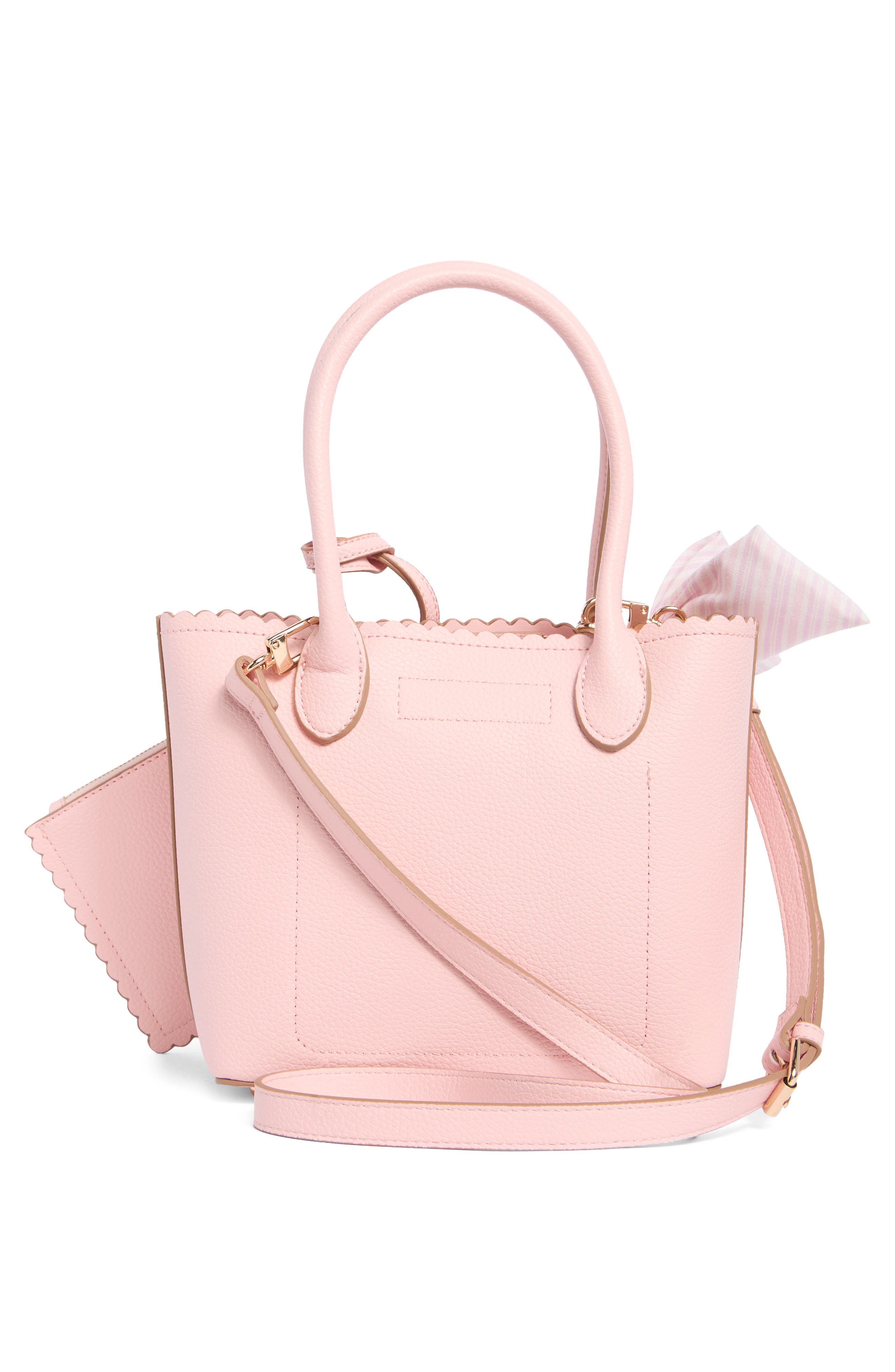 Nanette Lepore Convertible Satchel with Pouch, Alternate, color, Peachy Pink
