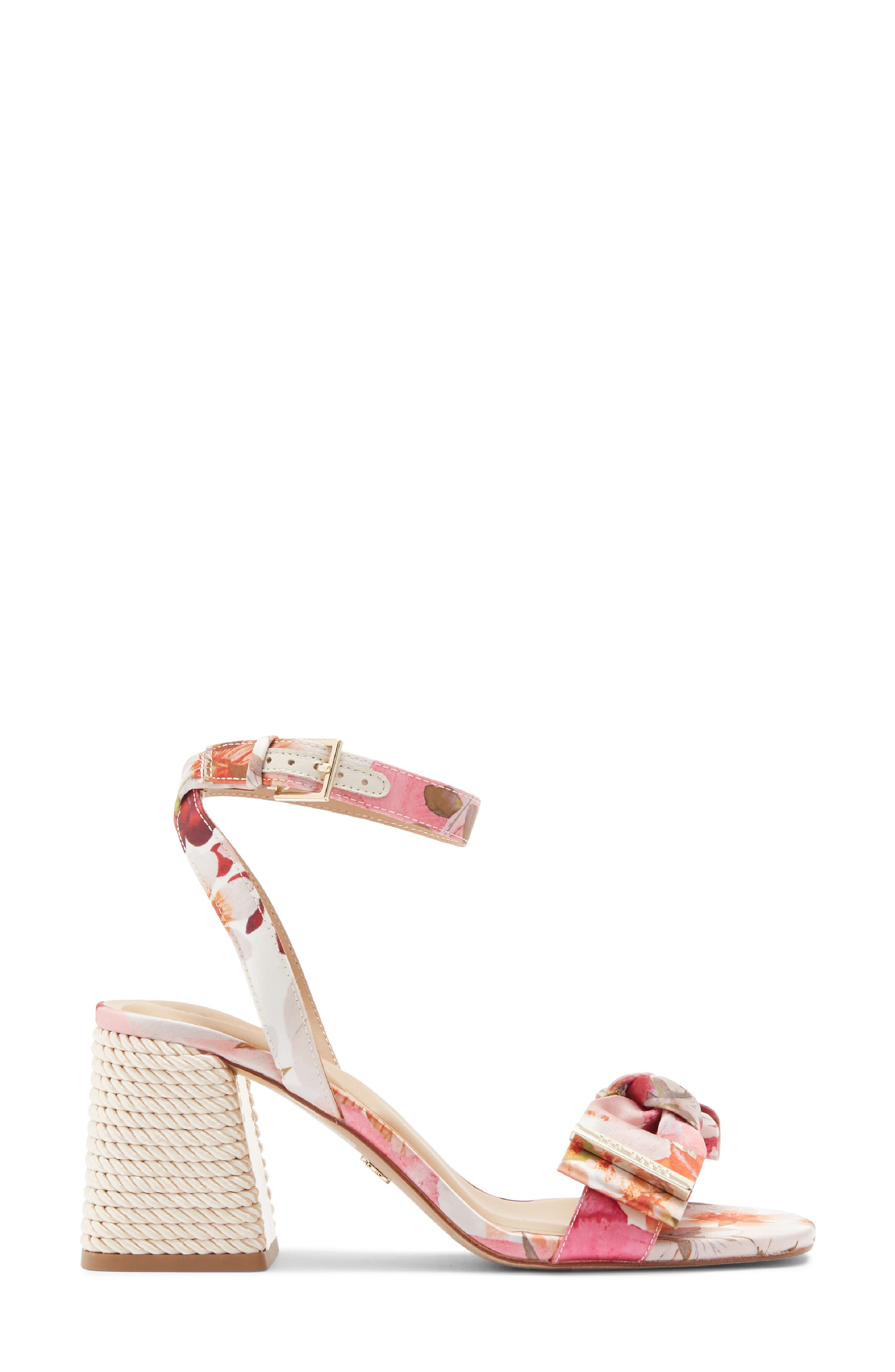 Ted Baker London Giana Block Heel Sandal, Alternate, color, Pink Pressed Flower