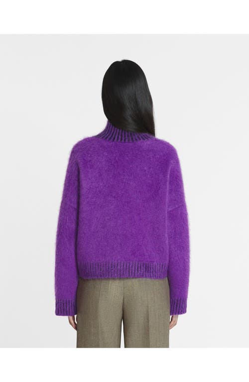 Lanvin Brushed-effect Sweater In Anemone