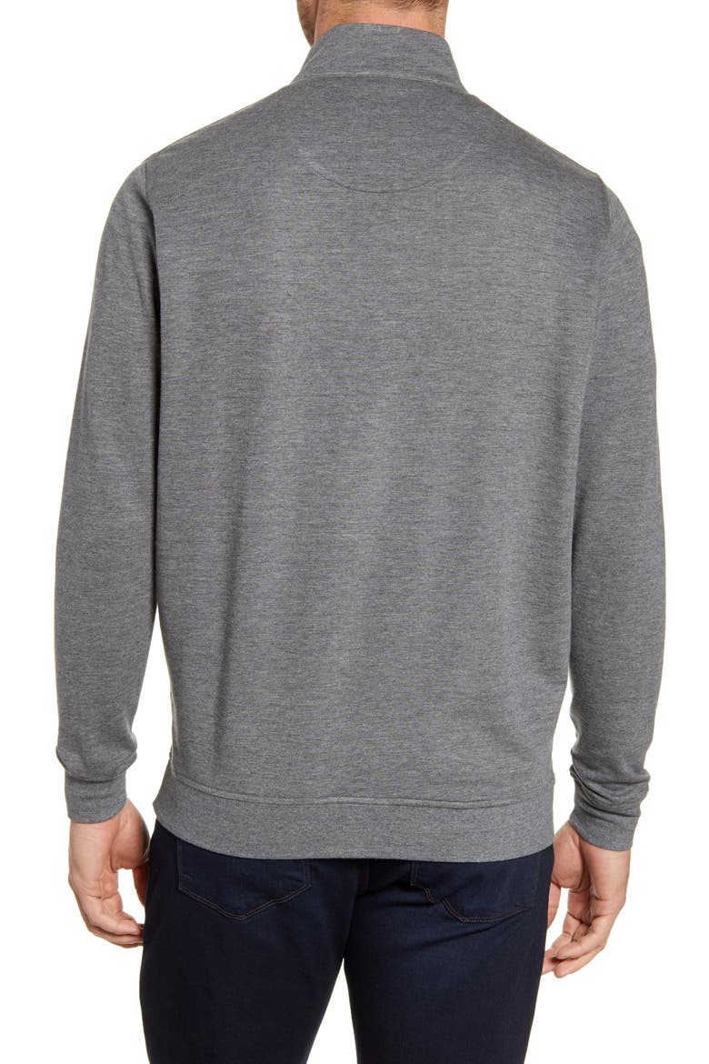 Comfort Interlock Quarter Zip Pullover, Alternate, color, SMOKE
