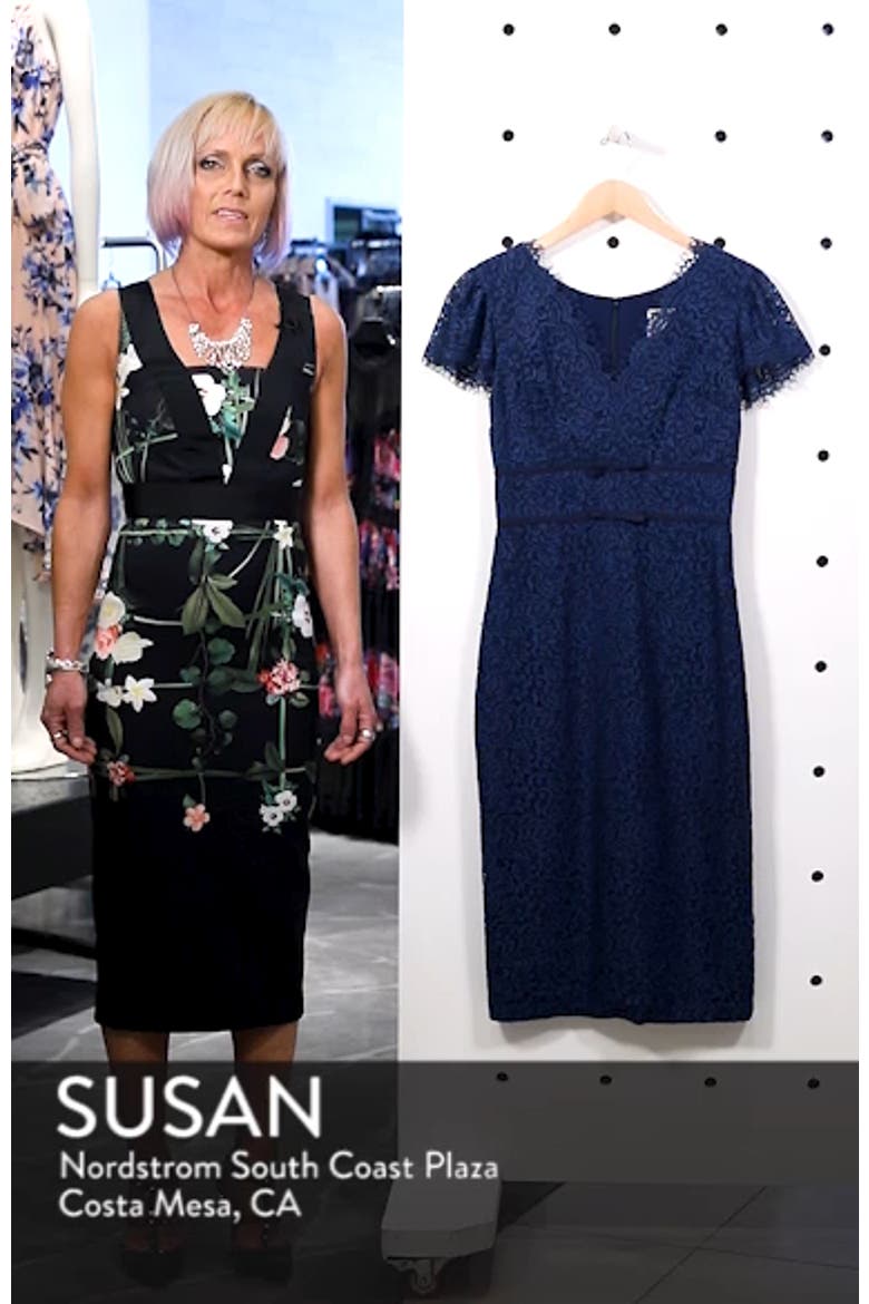 Ginger Rosebud Lace Sheath Dress video