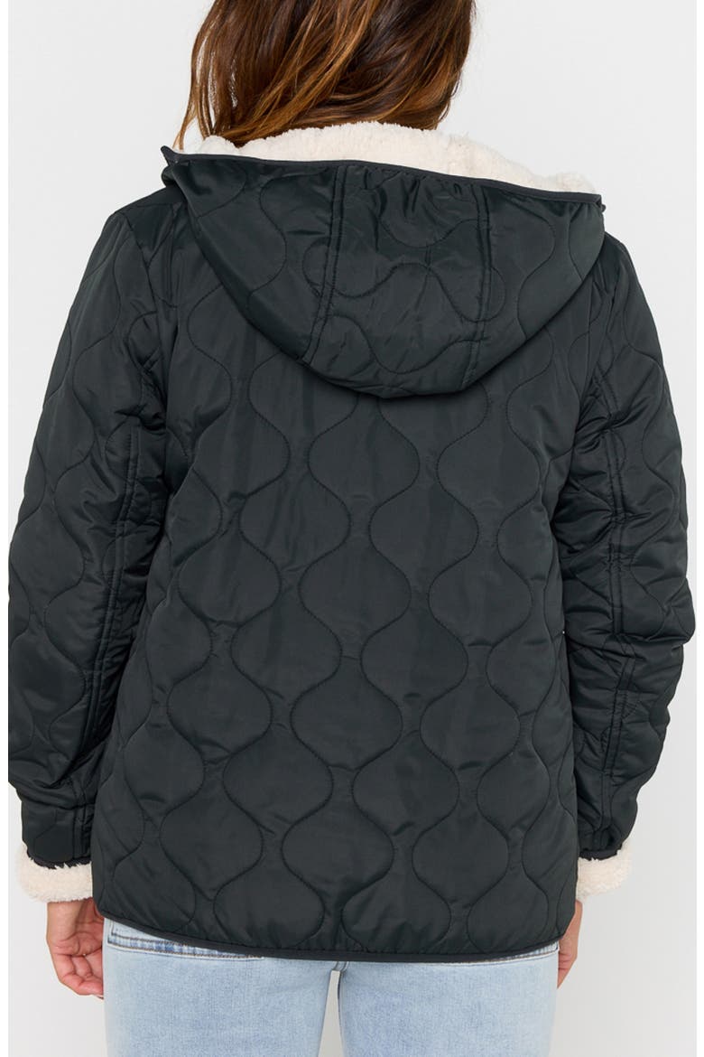 Anti-Series Anoeta Classic Quilted Hooded Jacket, Alternate, color, NOIR