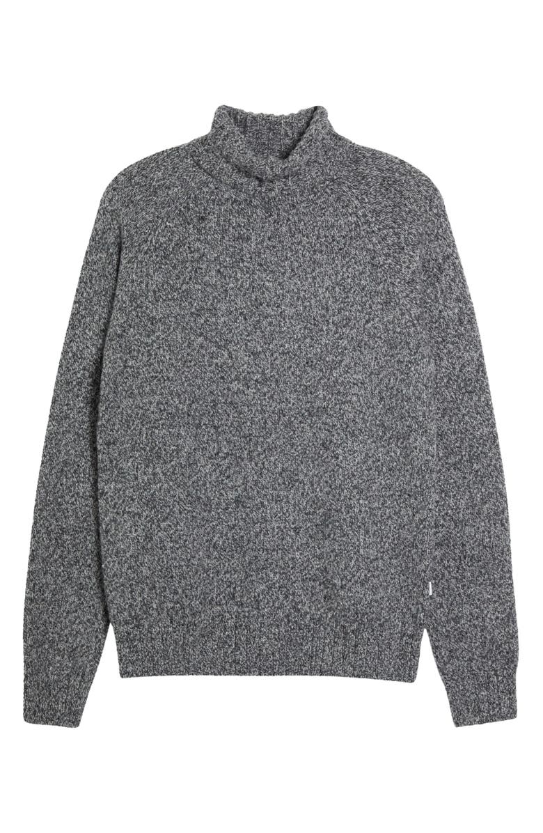 Frank And Oak Wool Blend Donegal Turtleneck Sweater, Main, color, 